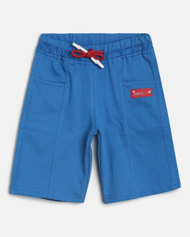 Shop Boys Blue Shorts-Front