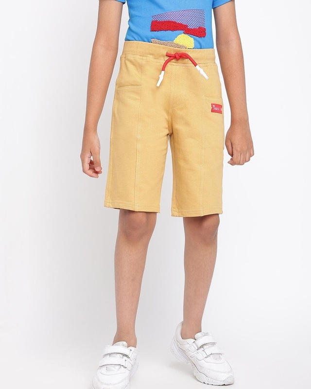 Shop Boys Khaki Shorts-Front