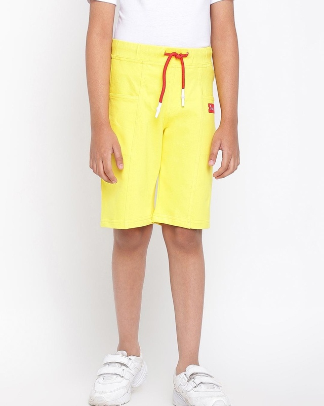 Shop Boys Yellow Shorts-Front