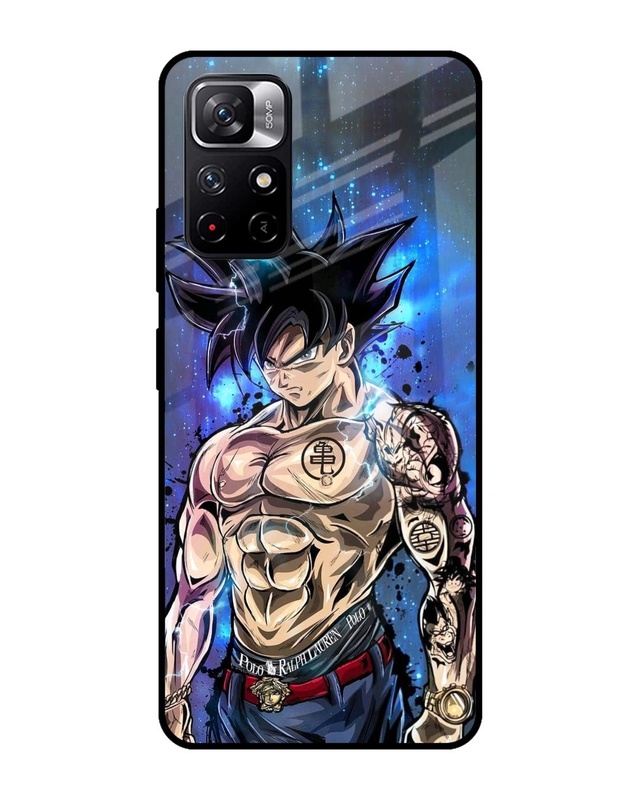 Shop Branded Anime Premium Glass Case for Redmi Note 11T 5G (Shock Proof,Scratch Resistant)-Front