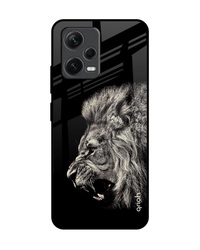 Brave Lion Premium Glass Case for Redmi Note 12 5G (Shock Proof, Scratch Resistant)