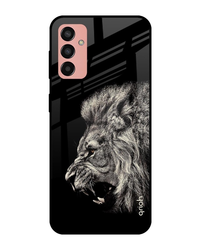 Shop Brave Lion Printed Premium Glass Cover for Samsung Galaxy F13 (Shockproof, Light Weight)-Front