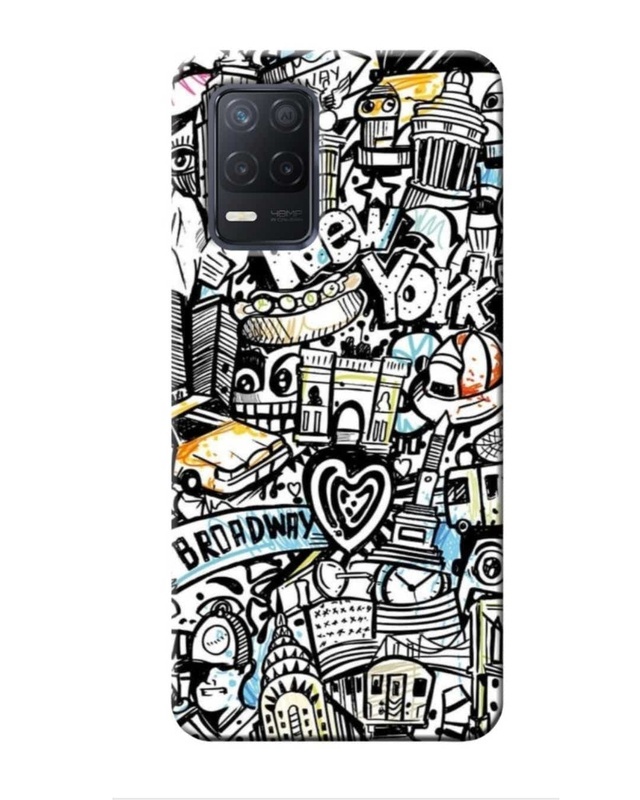 Shop Broadway Abstract Printed Designer Hard Cover For Realme Narzo 30 (Impact Resistant, Matte Finish)-Front