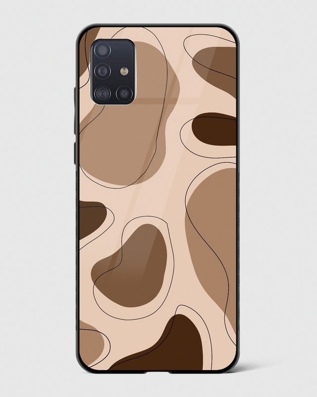 Brown Mosaic Aesthetic Premium Glass Case for Samsung Galaxy A51