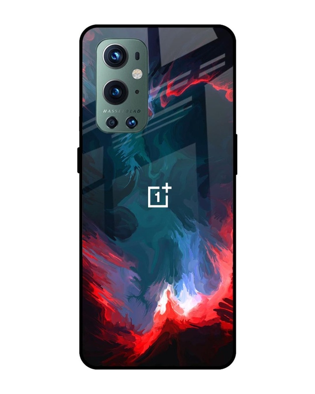 Shop Brush Art Premium Glass Case For OnePlus 9 Pro(Shock Proof, Scratch Resistant)-Front