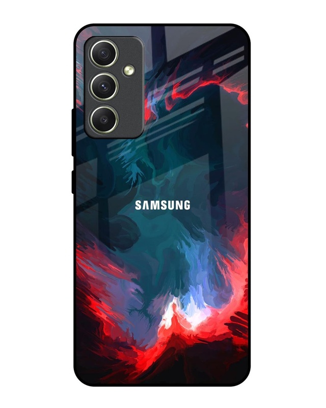 Shop Brush Art Premium Glass Case For Samsung Galaxy A34 5G(Shock Proof, Scratch Resistant)-Front