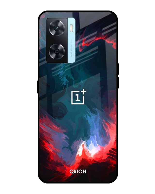 Shop Brush Art Printed Premium Glass Case For OnePlus Nord N20 SE (Shock Proof,Scratch Resistant)-Front
