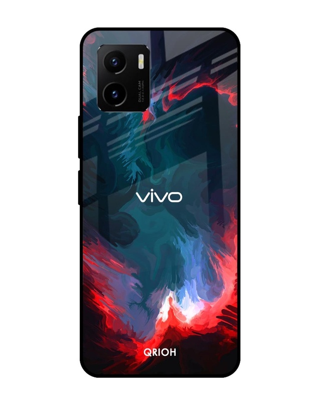 Shop Brush Art Printed Premium Glass Cover For Vivo Y15s (Shock Proof, Lightweight)-Front