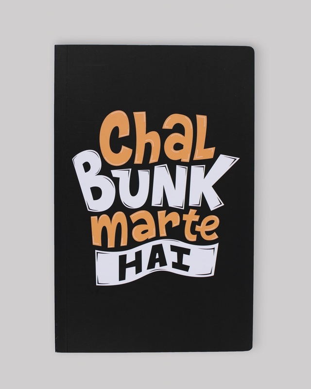 Shop Bunk Marte Hai Chal Notebook-Front