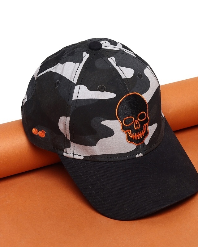 Shop Camo Skull Baseball Cap-Front