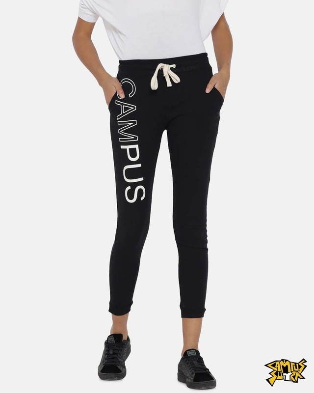 Shop Campus Sutra women's Stylish Printed Joggers-Front
