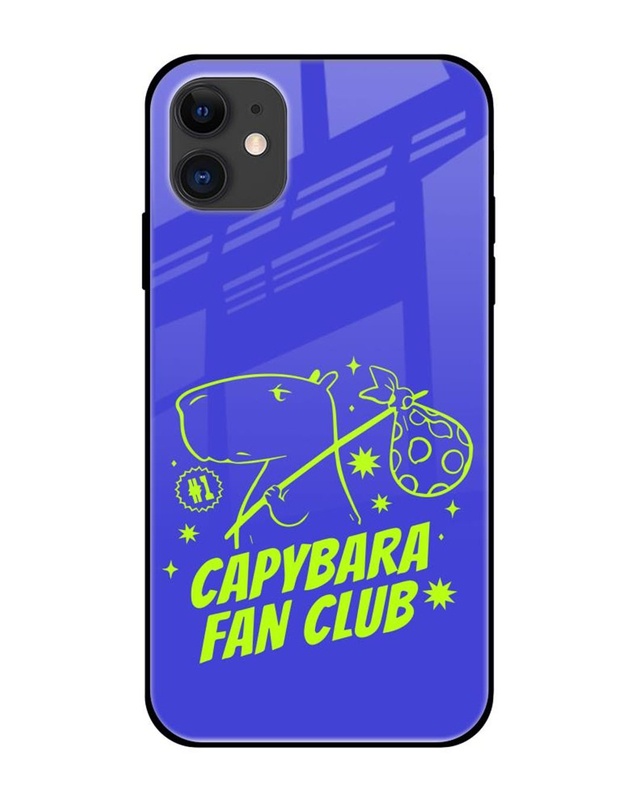 Shop Capybara Fan Club Premium Glass Cover for Apple iPhone 12-Front