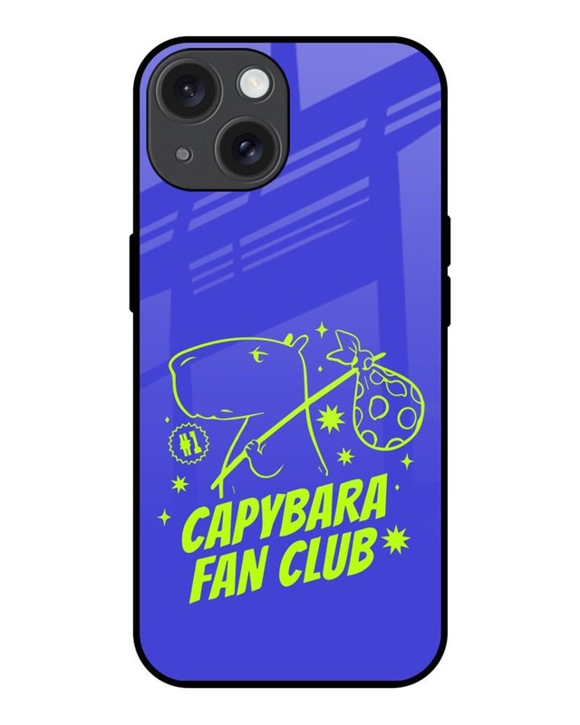 Shop Capybara Fan Club Premium Glass Cover for Apple iPhone 15-Front