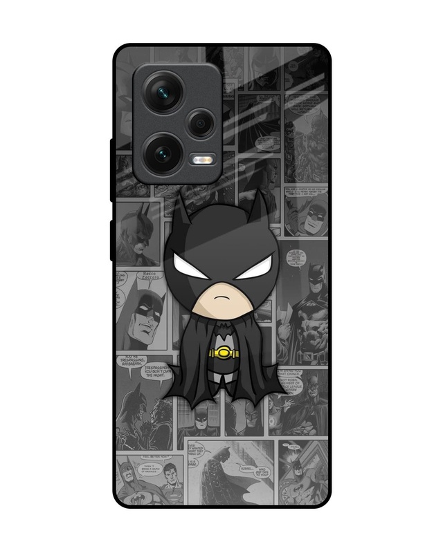 Shop Cartoon Character Premium Glass Case for Redmi Note 12 Pro 5G (Shock Proof, Scratch Resistant)-Front