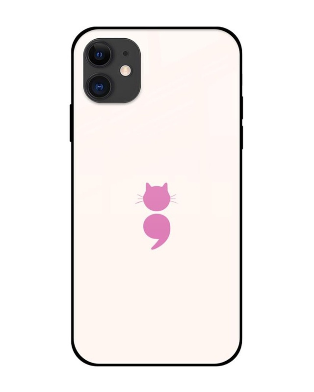 Shop Cat Colon Premium Glass Cover for Apple iPhone 12-Front