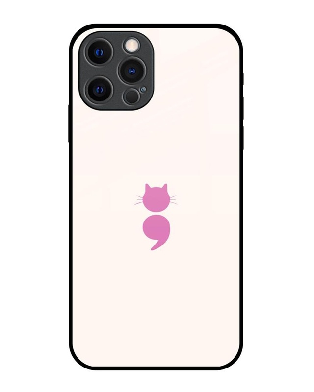 Shop Cat Colon Premium Glass Cover for Apple iPhone 12 Pro-Front