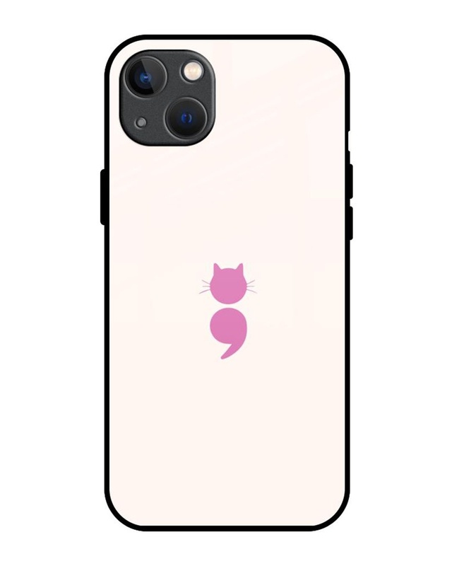 Shop Cat Colon Premium Glass Cover for Apple iPhone 13-Front