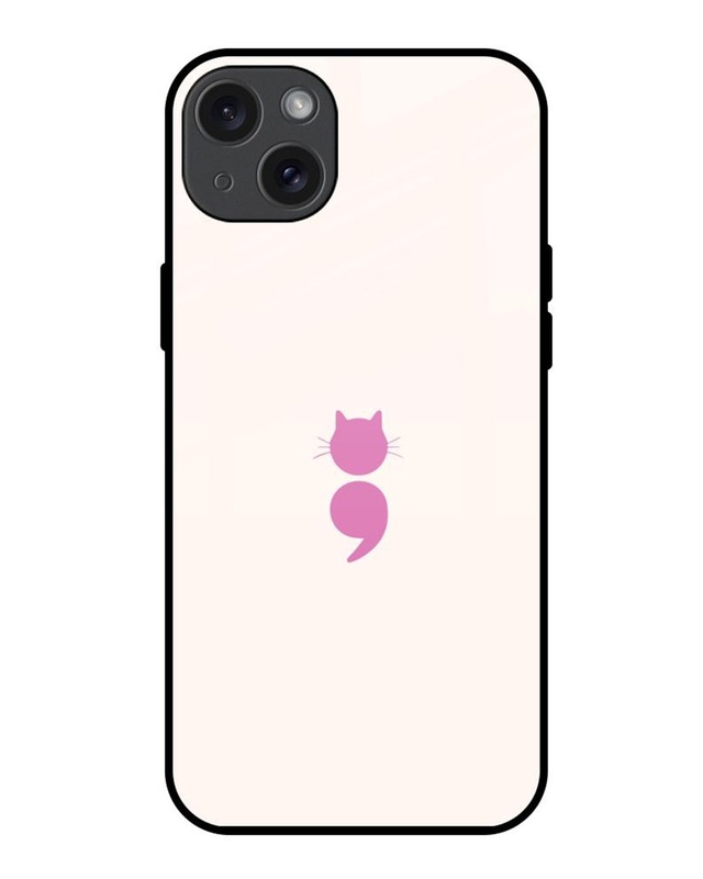 Shop Cat Colon Premium Glass Cover for Apple iPhone 15 Plus-Front