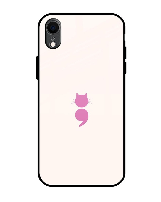 Shop Cat Colon Premium Glass Cover for Apple iPhone XR-Front