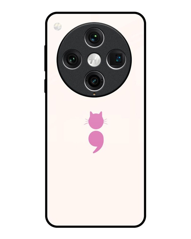 Cat Colon Premium Glass Cover for Oppo Find X8 Pro