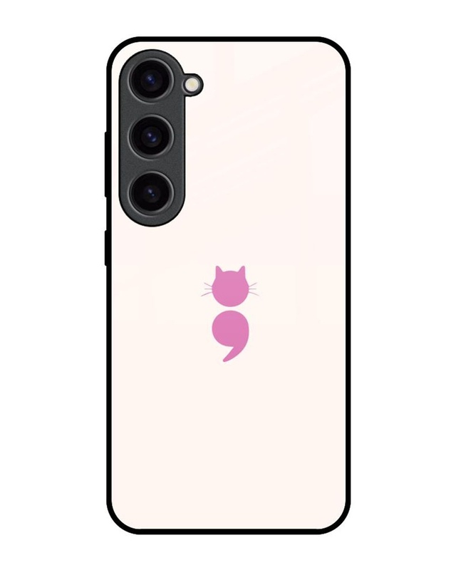 Cat Colon Premium Glass Cover for Samsung Galaxy S23 5G