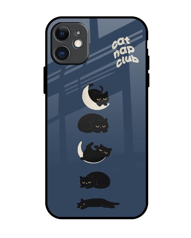Shop Cat Nap Club Premium Glass Cover for Apple iPhone 11-Front