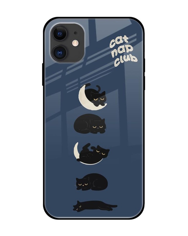 Shop Cat Nap Club Premium Glass Cover for Apple iPhone 12-Front