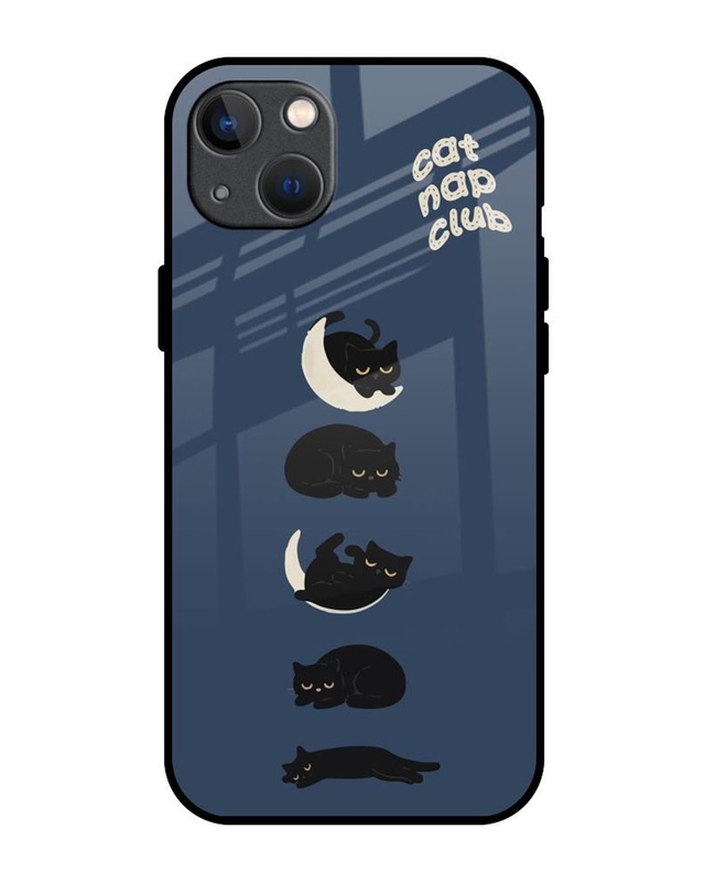 Shop Cat Nap Club Premium Glass Cover for Apple iPhone 13-Front