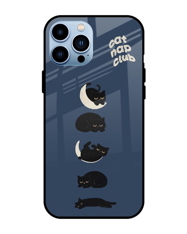 Shop Cat Nap Club Premium Glass Cover for Apple iPhone 13 Pro-Front