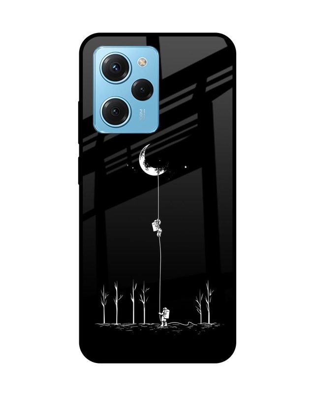 Shop Catch the Moon Premium Glass Case for Poco X5 Pro 5G (Shock Proof, Scratch Resistant)-Front