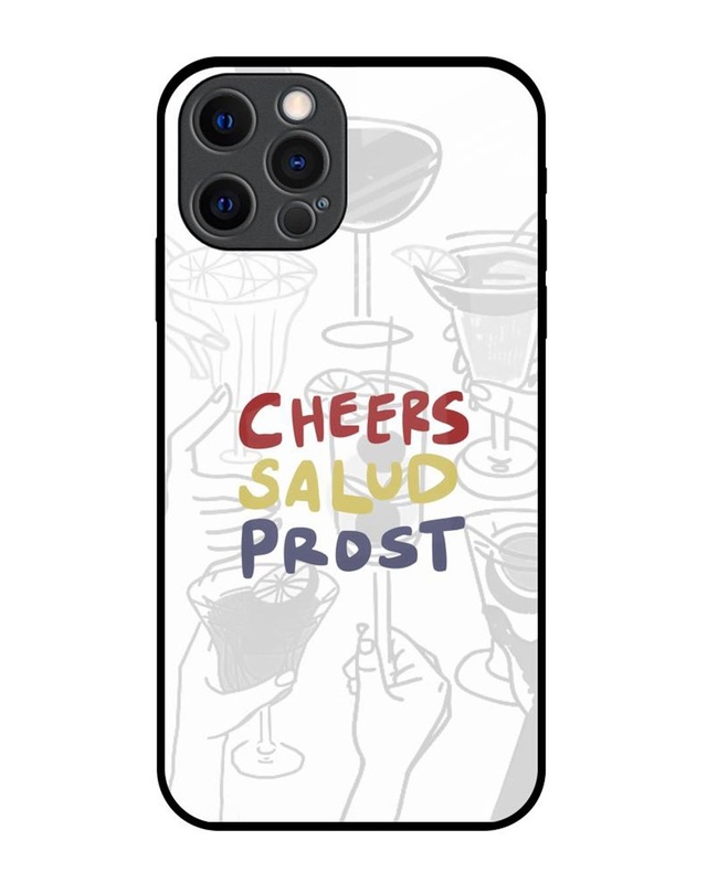 Shop Cheers Salud Prost Premium Glass Cover for Apple iPhone 12 Pro-Front