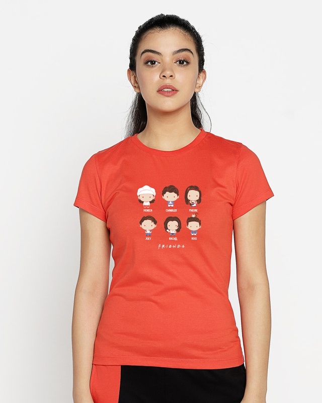 Shop Chibi Friends (FRL) Half Sleeve Printed T-shirt-Front