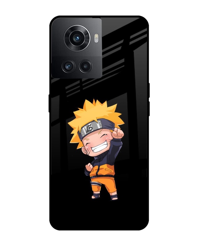 Shop Chibi Naruto Premium Glass Case for Oneplus 10R 5G (Shock Proof,Scratch Resistant)-Front
