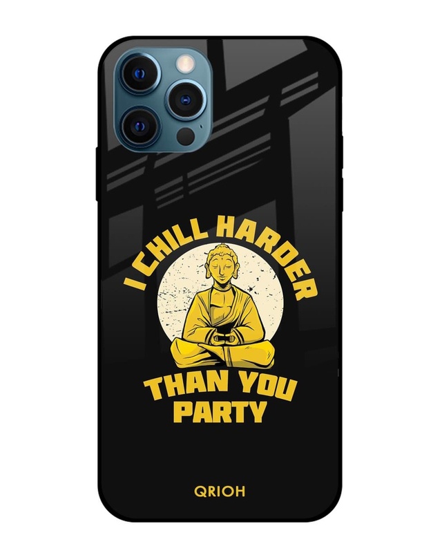 Shop Chill Harder Premium Glass Case for Apple iPhone 12 Pro Max (Shock Proof, Scratch Resistant)-Front