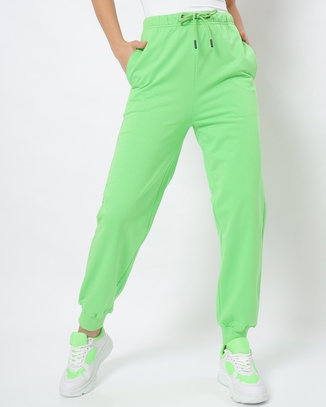 Shop Chilled Out Green High Waist Jogger-Front