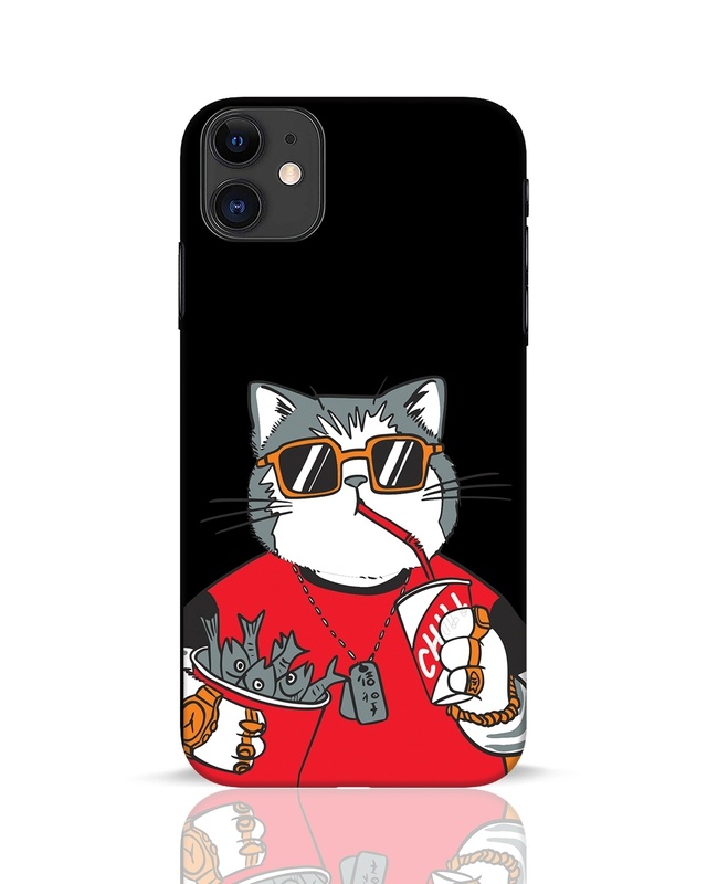 Shop Chilling Cat Designer Hard Cover for Apple iPhone 11-Front