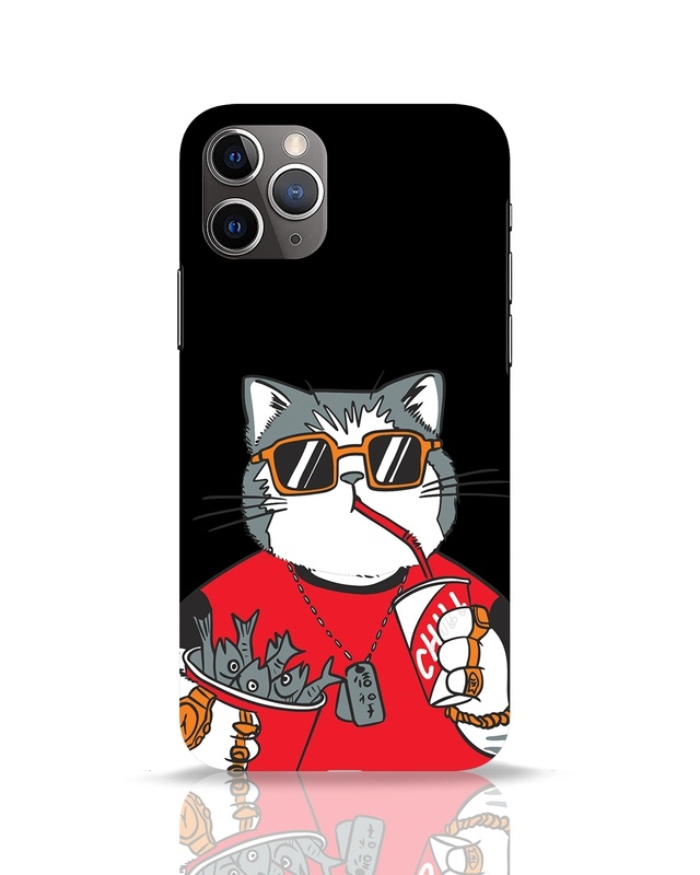 Shop Chilling Cat Designer Hard Cover for Apple iPhone 11 Pro-Front