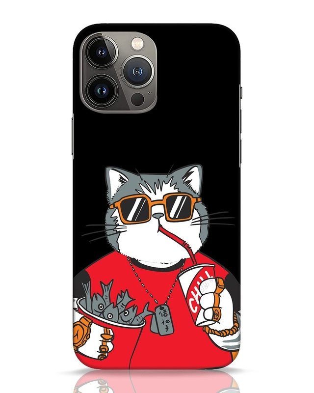 Shop Chilling Cat Designer Hard Cover for Apple iPhone 13 Pro Max-Front