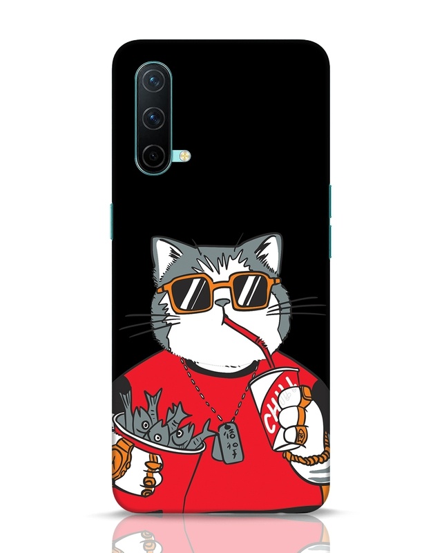 Shop Chilling Cat Designer Hard Cover for OnePlus Nord CE-Front