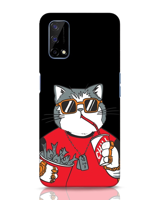 Shop Chilling Cat Designer Hard Cover for Realme Narzo 30 Pro-Front
