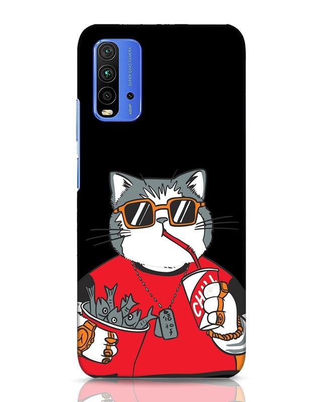 Shop Chilling Cat Designer Hard Cover for Xiaomi Redmi 9 Power-Front
