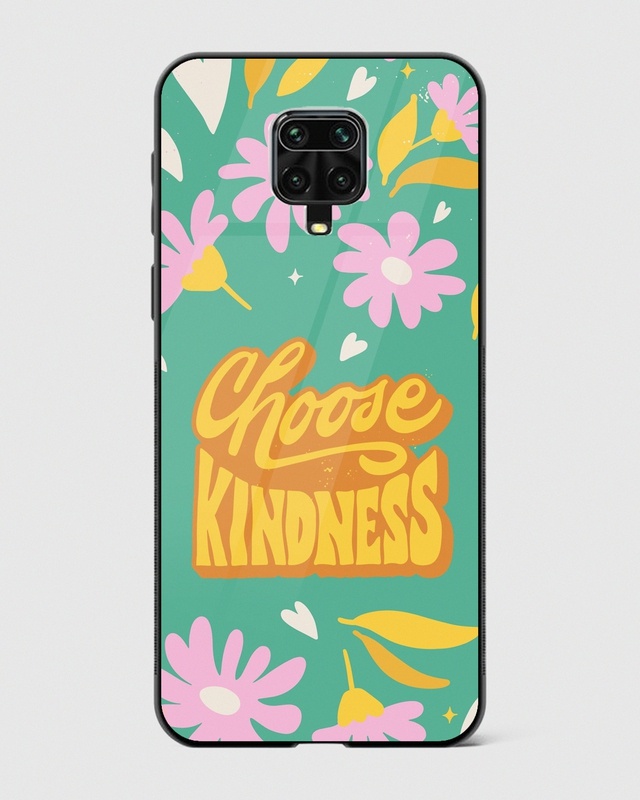 Shop Choose Kindness Premium Glass Case for Xiaomi Redmi Note 9 Pro-Front