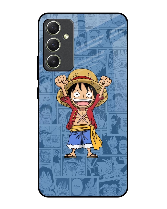 Shop Chubby Anime Premium Glass Case for Samsung Galaxy A34 5G (Shock Proof, Scratch Resistant)-Front