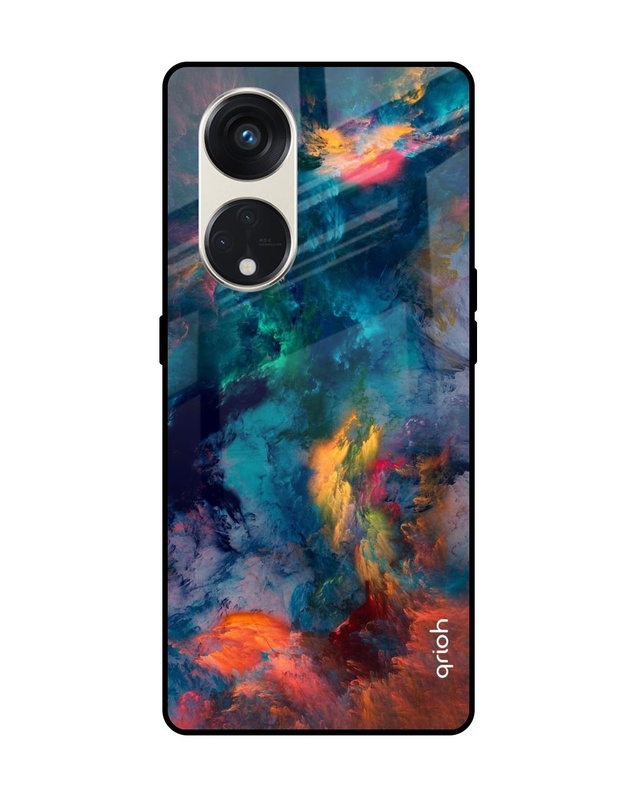 Shop Cloudburst Premium Glass Case for Oppo Reno8T 5G (Shock Proof, Scratch Resistant)-Front