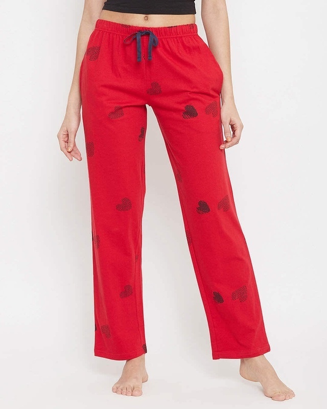 Shop Clovia Cotton Printed Pyjama Pants-Front