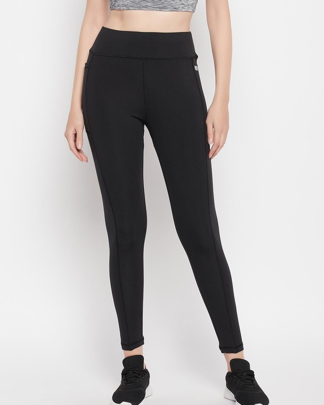 Buy Black Mid Rise LivIn Leggings Online | FableStreet