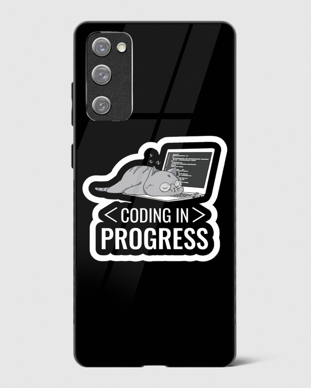 Shop Coding In Progress Premium Glass Case for Samsung Galaxy S20 FE-Front