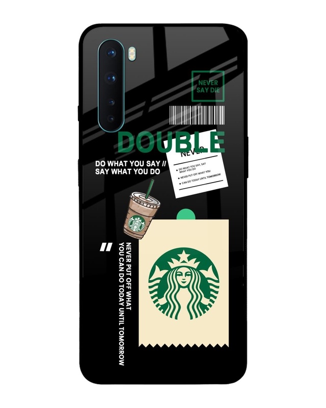 Shop Coffee Lovers Premium Glass Case for OnePlus Nord (Shock Proof, Scratch Resistant)-Front