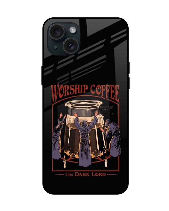 Shop Coffee Workship Premium Glass Case for Apple iPhone 15 Plus (Shock Proof, Scratch Resistant)-Front