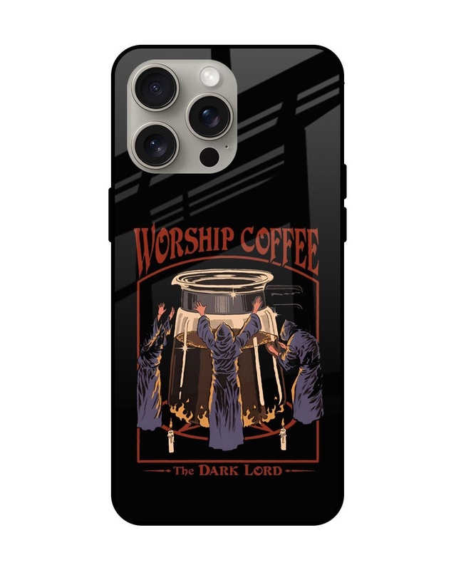 Shop Coffee Workship Premium Glass Case for Apple iPhone 15 Pro Max (Shock Proof, Scratch Resistant)-Front